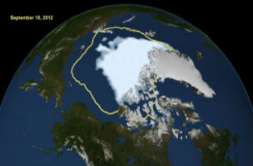 Imagem da Nasa mostra redução da extensão de gelo marinho no Ártico nos últimos 30 anos