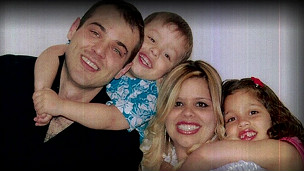 A família do brasileiro Rafael Cervi, o marido de Dayana e pai de Thais e Felipe, todos mortos no incêndio. Foto: reprodução
