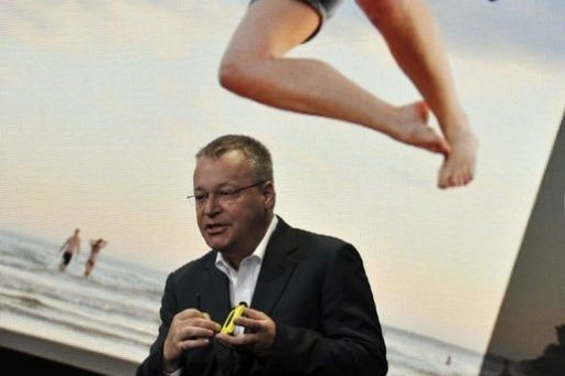 O CEO da Nokia, Stephen Elop, apresenta o Lumia 1020, em Nova York. Foto: AFP Photo