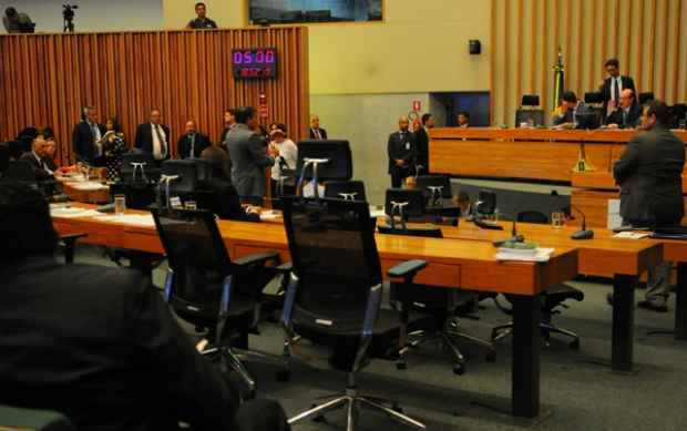 Plenário da Câmara Legislativa: o orçamento do GDF para 2014 foi aprovado na última sessão do ano, realizada na última quinta-feira (Janine Moraes/CB/D.A Press)    