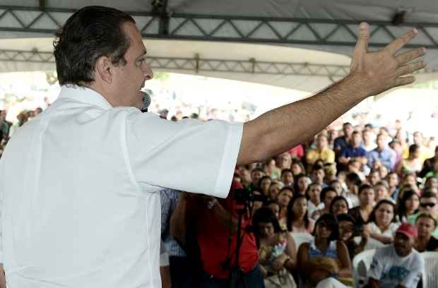 Inauguração de UPA especialidade, em Carpina, foi  marcada por clima de campanha e alfinetadas indiretas. Foto: Aluisio Moreira/SEI (Fotos: Aluisio Moreira/SEI)