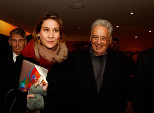 Patrícia Kundrát, com o ex-presidente Fernando Henrique: relacionamento dos dois começou em 2010 foto: Zanone Fraissat /MONICA BERGAMO (Zanone Fraissat /MONICA BERGAMO)