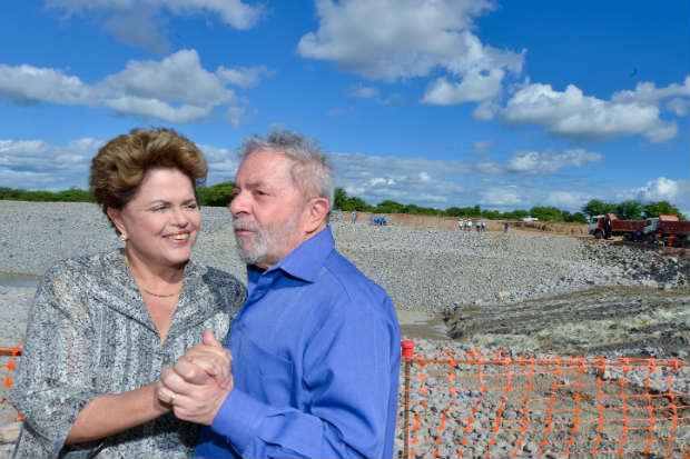 Dilma e Lula visitaram o canteiro de obras da Transposição do São Francisco. Foto: Cadu Gomes/ Divulgação