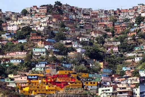 Comunidade em Caracas, na Venezuela. Foto: AFP/Arquivos Juan Barreto 