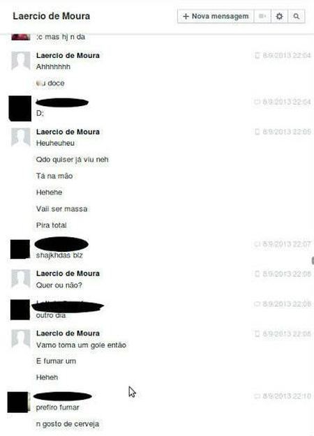 Conversa com adolescente foi divulgada pelas autoridades. Imagem: Polícia Civil/divulgação 