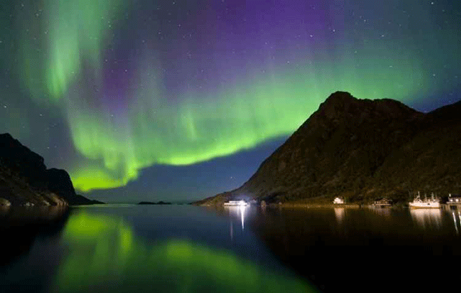 Aurora boreal em Tromso, Noruega. Foto: Ystein Lunde/Divulgação