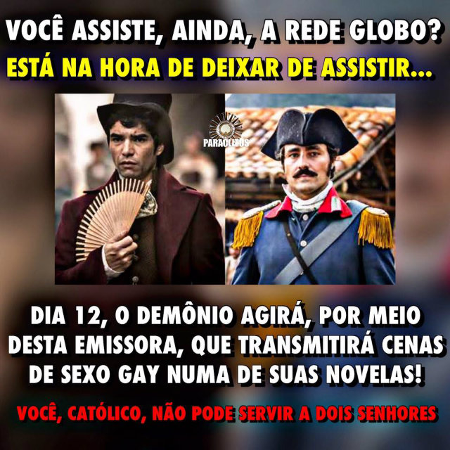 Campanha pede boicote à Globo e à primeira cena de sexo entre homens