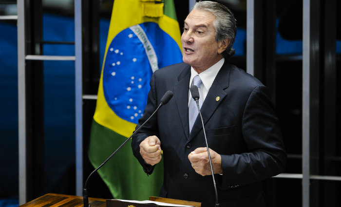 Collor foi o primeiro presidente a sofrer impeachment na história do Brasil. Foto: Pedro França/Agência Senado