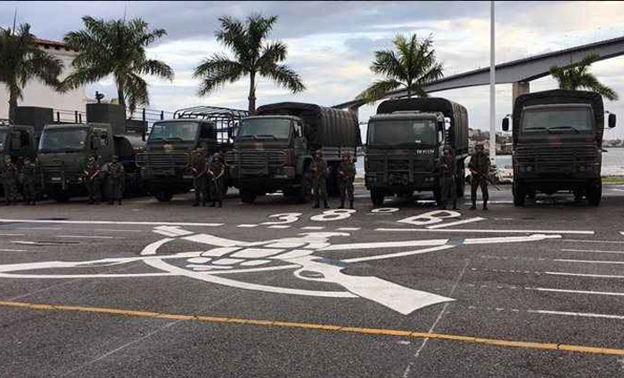 O governo federal enviou militares do Exército na segunda para reforçar a segurança no Espírito Santo. Foto: Governo do Estado do Espírito Santo/Divulgação