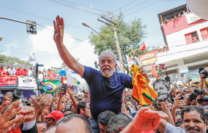 Ex-presidente Lula dias antes de ser preso na sede da PolÃ­cia Federal
Foto: Ricardo Stuckert / Fotos PÃºblicas